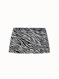 SS26 Zebra print low-waisted skirt