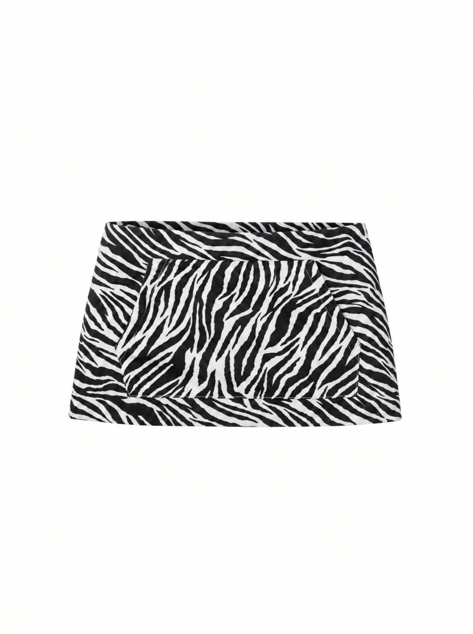 SS26 Zebra Print Low-Rise Mini Skirt