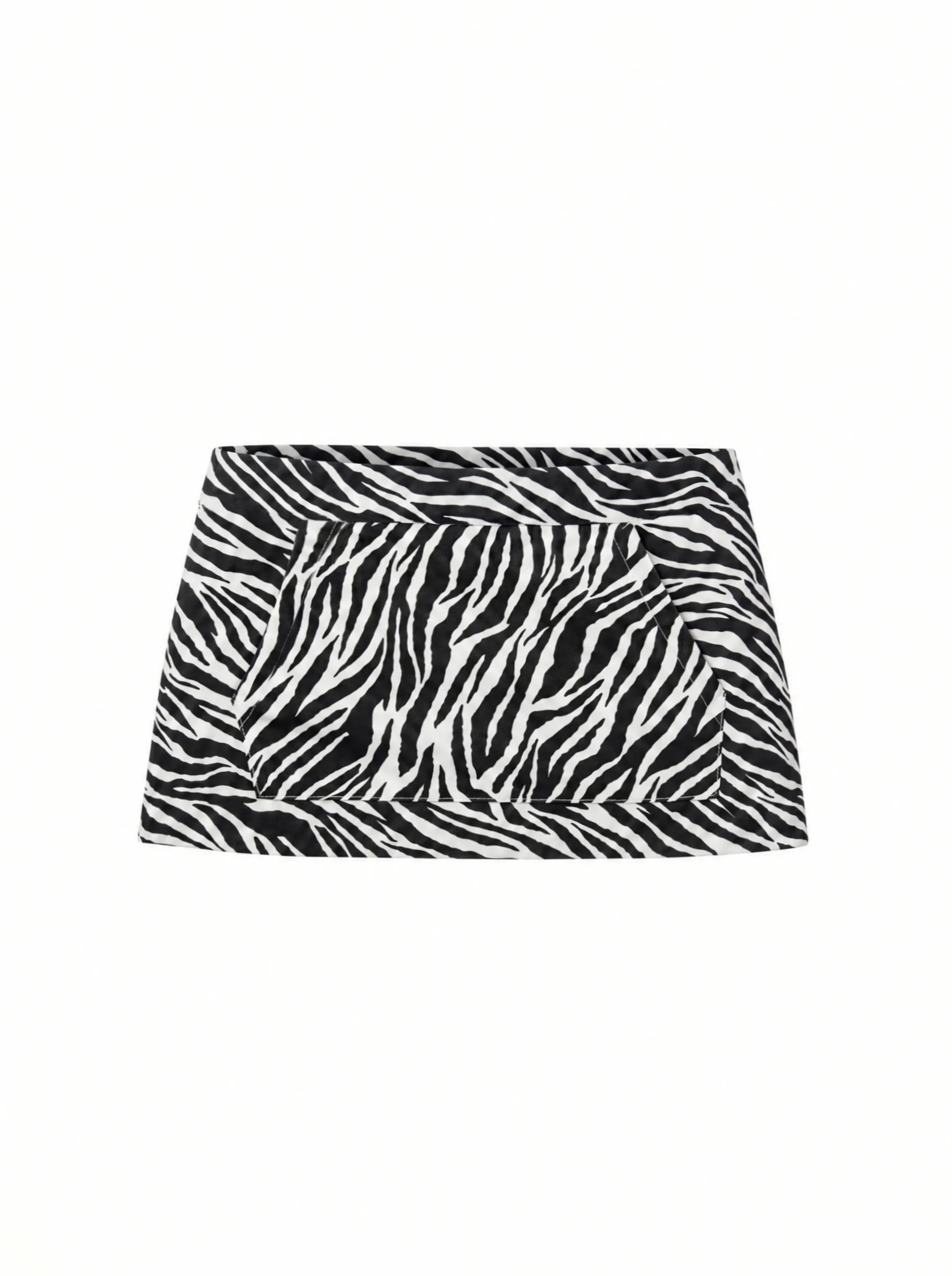 SS26 Zebra print low-waisted skirt